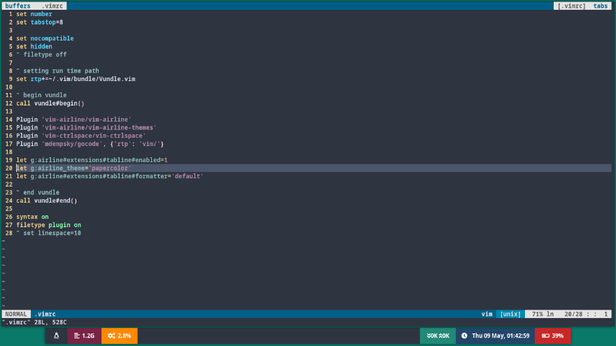 Vim theme